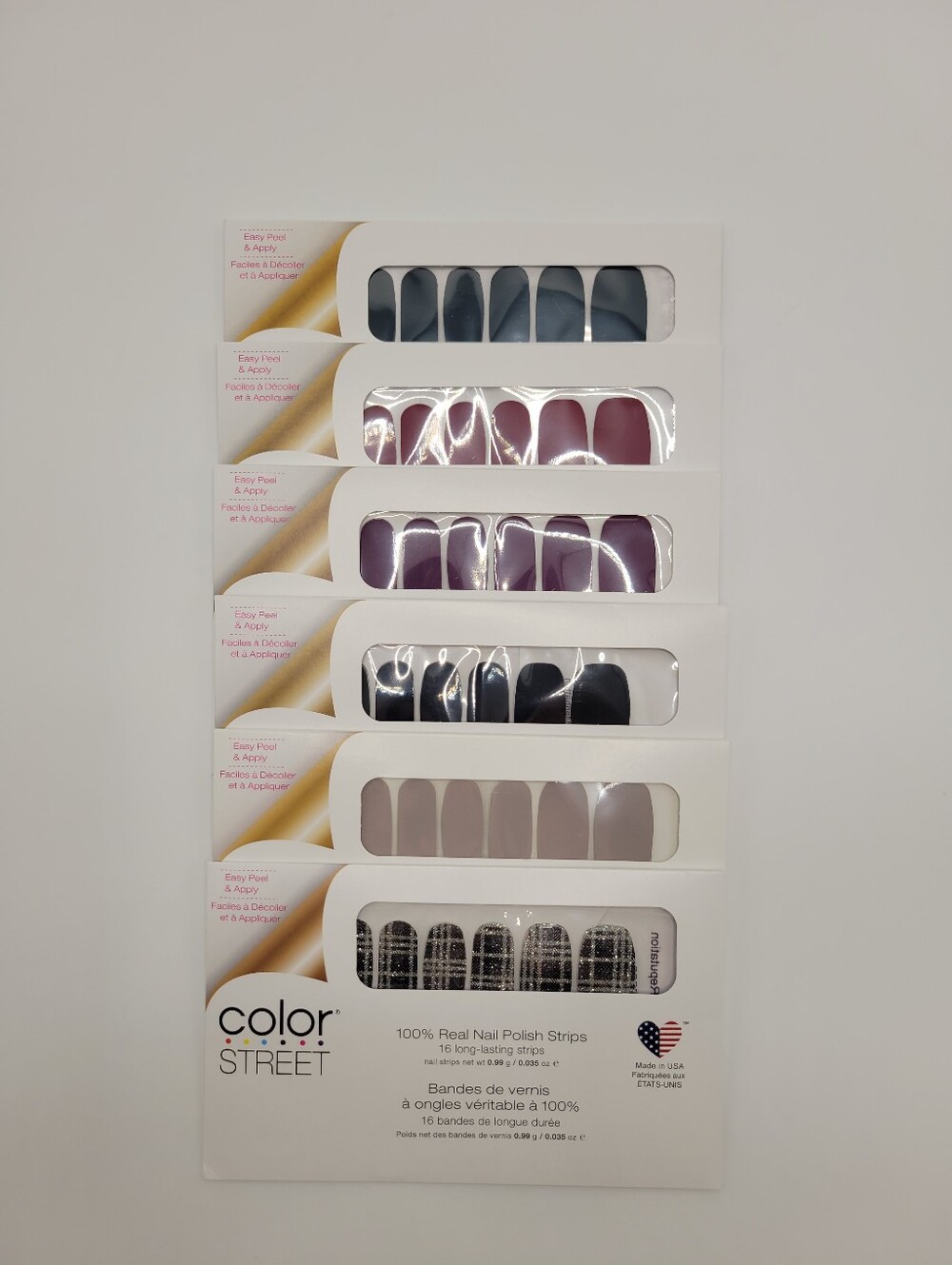 Color Street Nail Polish Strips Lot Of 6